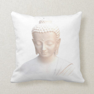 Cojín Decorativo Buda en blanco   Serene Meditativo Y Tranquilo