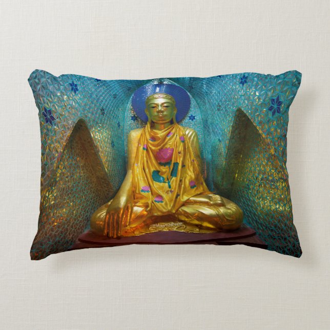 Cojín Decorativo Buda en hornacina ornamentada (Anverso)