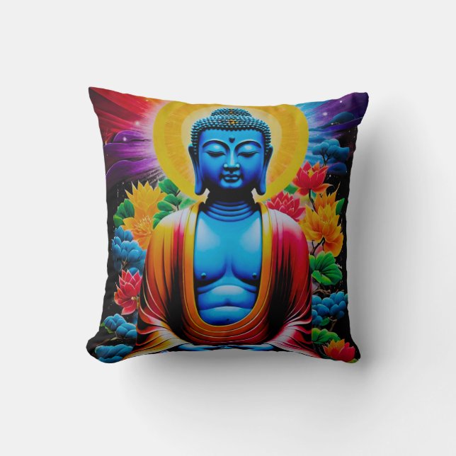 Cojín Decorativo Buda Iluminación Despierta (Anverso)