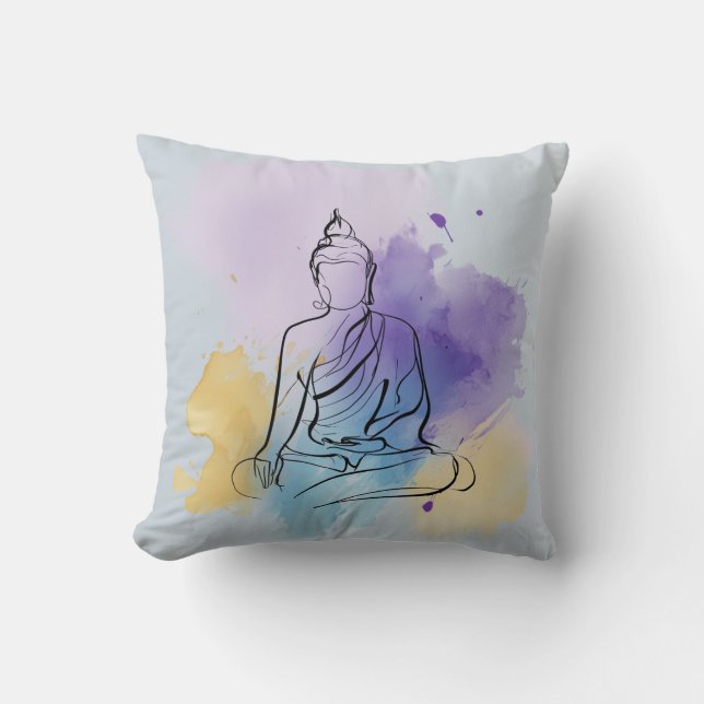 Cojín decorativo Buda | Meditación Zen (Anverso)