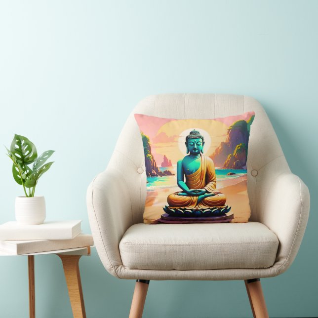 Cojín Decorativo Buda - Serenas Orillas de la Iluminación  (Silla)