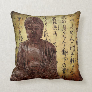 Cojín Decorativo Buda y escritura asiática