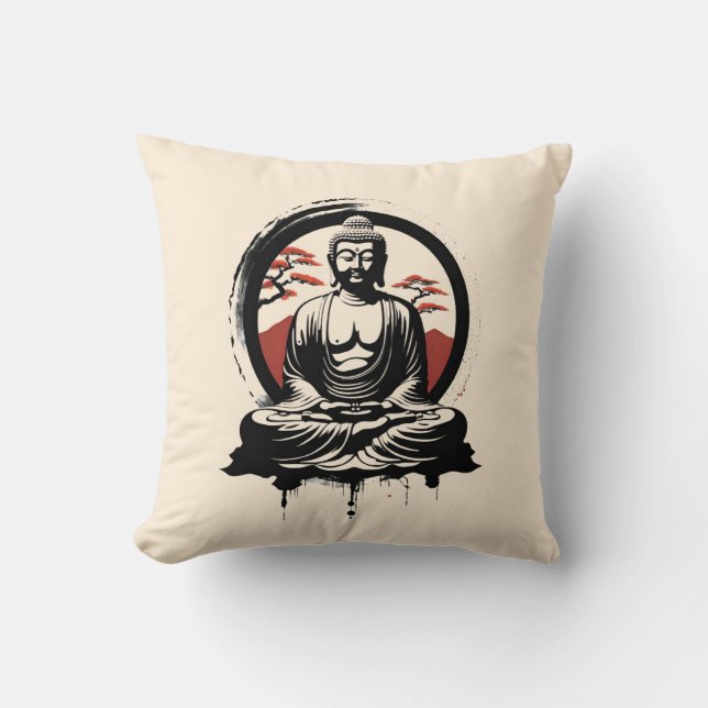 Cojín Decorativo Buda Zen japonés  (Anverso)