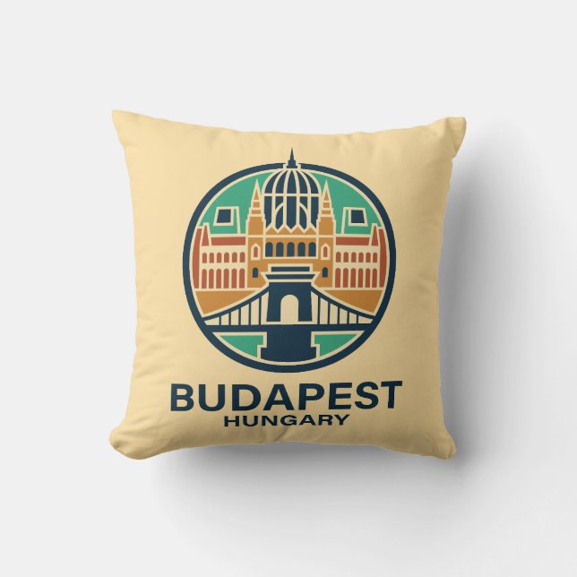 Cojín Decorativo Budapest Hungría Europa (Anverso)