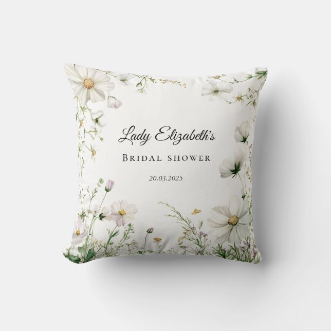 Cojín Decorativo Budget Purple Florals Bridgerton Bridal Shower (Anverso)