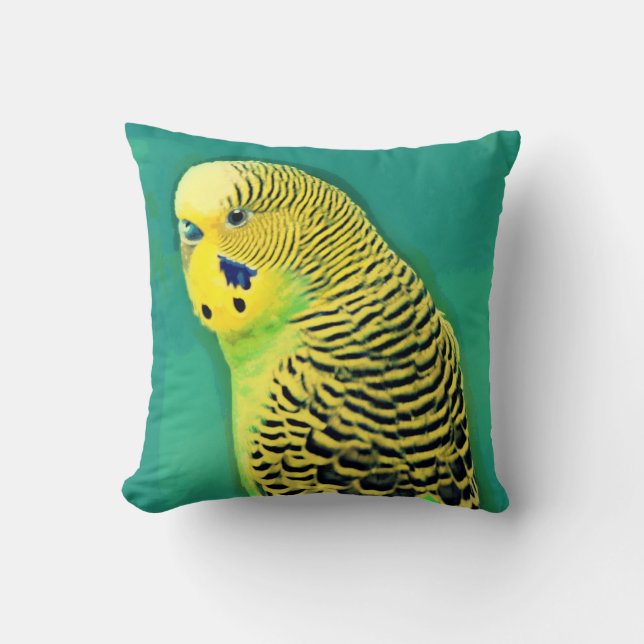 Cojín Decorativo Budgie/Cojín decorativo del Parakeet (Anverso)