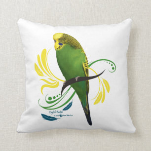 Cojín Decorativo Budgie inglesa verde