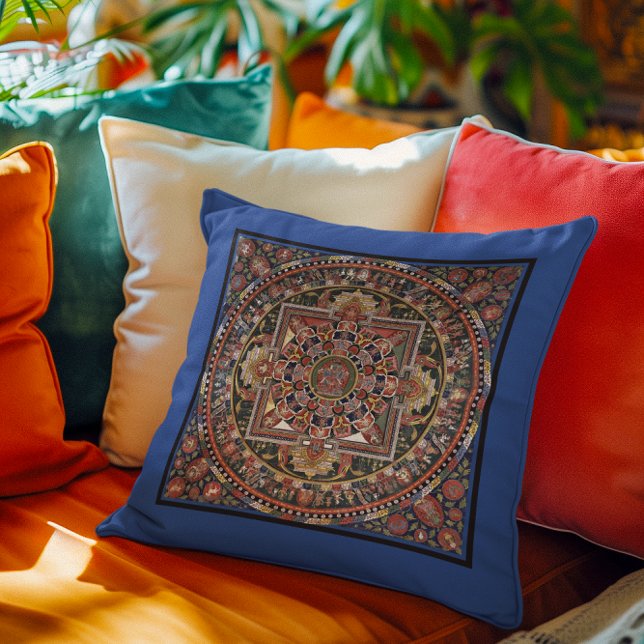 Cojín Decorativo Budismo tántrico tibetano vintage Mandala Wall Dec (Subido por el creador)