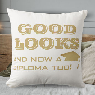 Cojín Decorativo Buen aspecto y ahora también un diploma Graduación