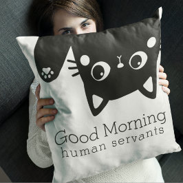 Cojín Decorativo Buen Día Del Gato, Sarcástico Mascota Propietario