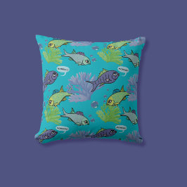 Cojín Decorativo Buen Día Natación Patrón De Arrecifes De Coral De 