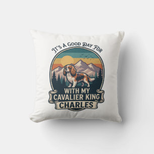 Cojín Decorativo Buen Día Perro Cavalier King Charles de Caminata