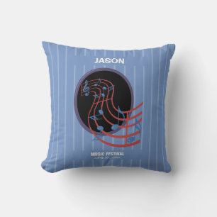 Cojín Decorativo Buena suerte, círculo de música negra