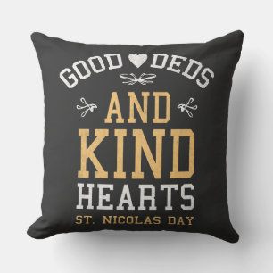 Cojín Decorativo Buenas acciones y cordialidad Día de San Nicolás