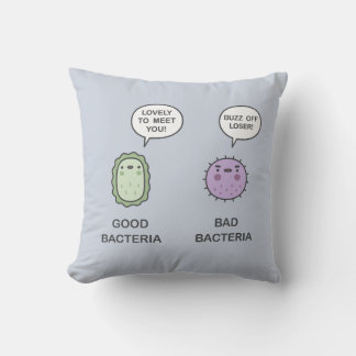 Cojín Decorativo Buenas bacterias, malas bacterias