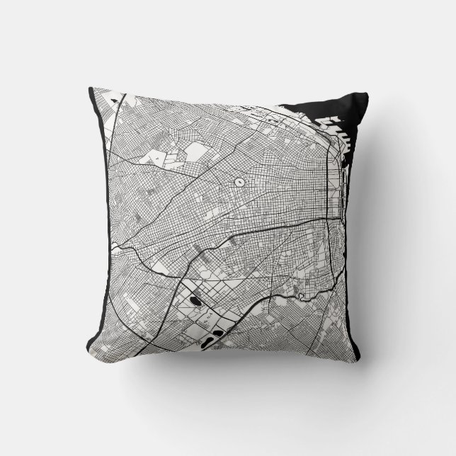 Cojín Decorativo Buenos Aires Argentina Map (Anverso)