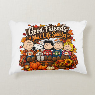 Cojín Decorativo ¡Buenos Amigos Hacen la Vida Más Dulce!