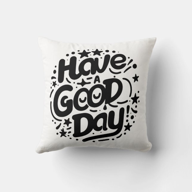 Cojín Decorativo Buenos días positivos (Reverso)