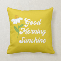 Buenos días Sunshine amarillo flor manuscrita