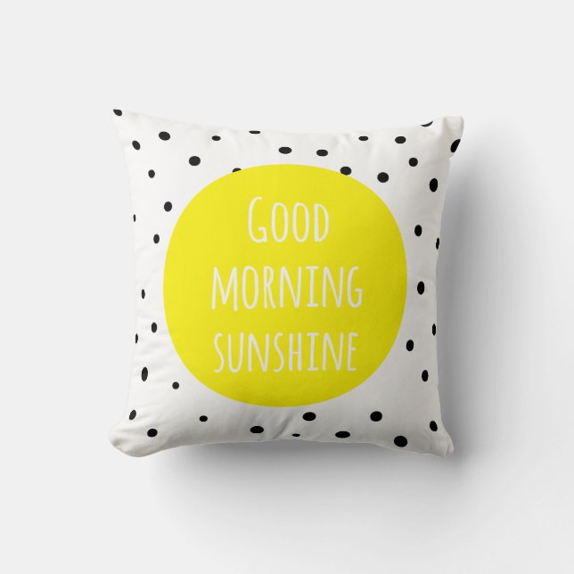 Cojín Decorativo Buenos días Sunshine | Pillow de los puntos de pol (Anverso)