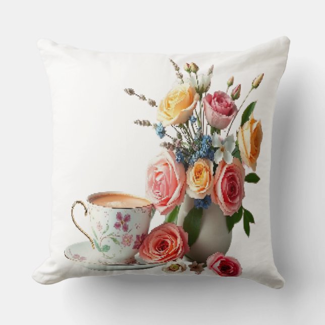 Cojín Decorativo Buenos días té (Anverso)