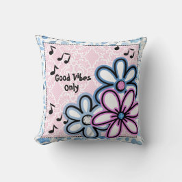 Cojín Decorativo Buenos vibraciones sólo floral caprichosa