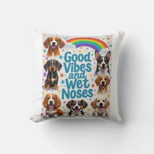 Cojín Decorativo Buenos vibraciones y nueces húmedas Doodles juguet