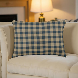 Cojín Decorativo Bufalo azul marino de color beige vestido estilo r