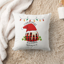 Cojín Decorativo Búfalo rojo Navidades Santa Pudding