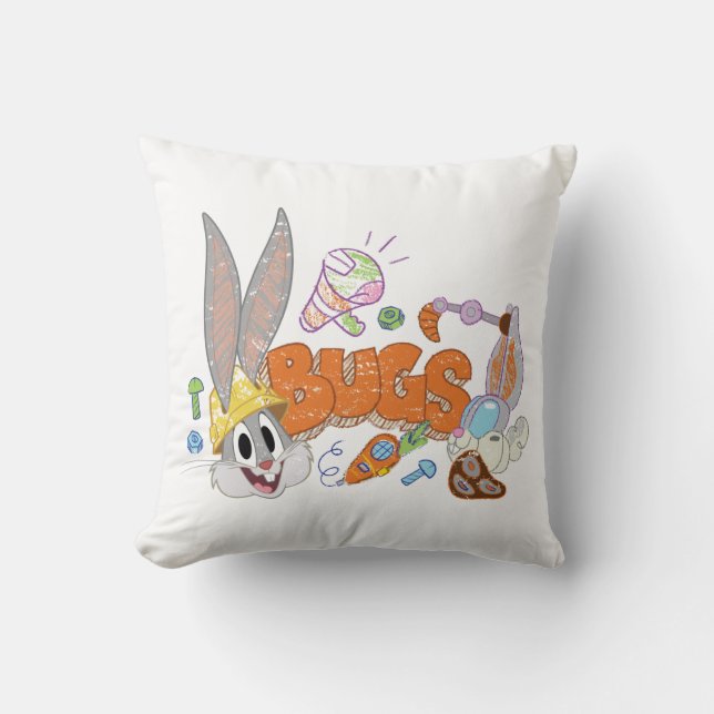 Cojín Decorativo BUGS BUNNY BUILDERS™| Boceto de BUGS BUNNY™ (Anverso)