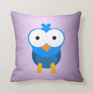 Cojín Decorativo búho azul personalizado