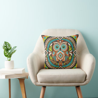 Cojín Decorativo Búho de Arte Popular