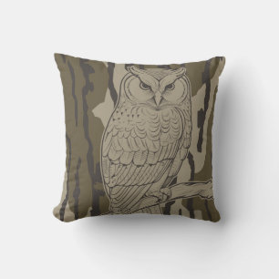 Cojín Decorativo Búho de Camo en Bottomland