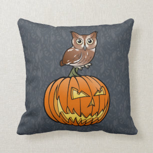 Cojín Decorativo Búho de chillido del este de Halloween