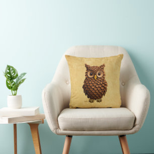 Cojín Decorativo Búho de Piña de Pino