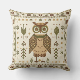 Cojín Decorativo Búho Folk Woodland