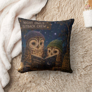 Cojín Decorativo Búhos Nocturnos Aventura de Observación de Estrell