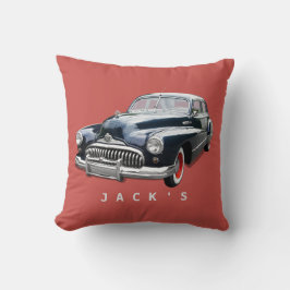 Cojín Decorativo Buick Custom negro de época de 1940