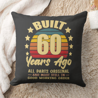 Cojín Decorativo Built 60 Years Ago All Parts Original 60 Birthday