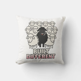 Cojín Decorativo Built Different Black Sheep