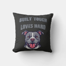 Cojín Decorativo Built Tough Pit Bull | Bully Dog Lover Graphic Art