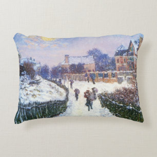 Cojín Decorativo Bulevar Saint Denis Argenteuil por Claude Monet