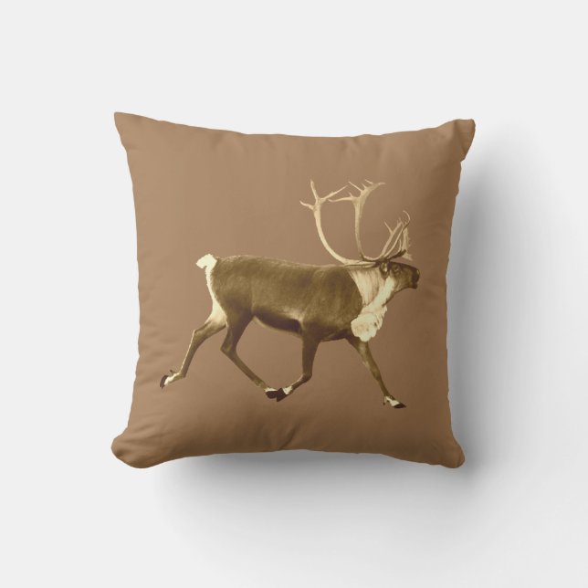 Cojín Decorativo Bull Caribou - Sepia (Anverso)