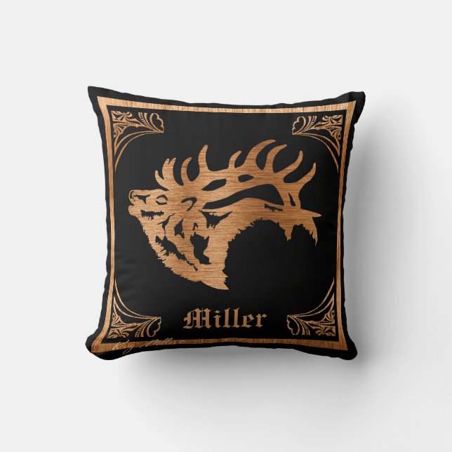 Cojín Decorativo Bull Elk (Anverso)