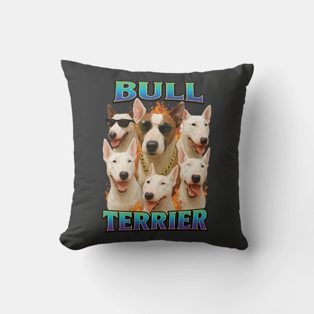 Cojín Decorativo Bull Terrier  (Anverso)