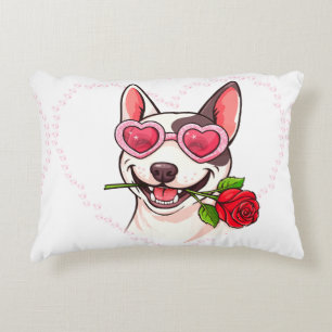 Cojín Decorativo Bull terrier feliz