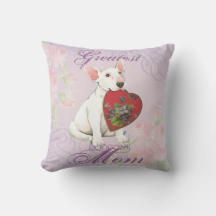 Cojín Decorativo Bull Terrier Heart Mom