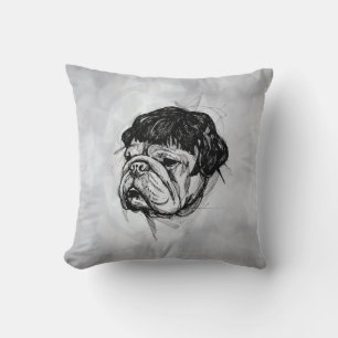 Cojín Decorativo Bulldog con peluca (Estilo 7) Arte fino