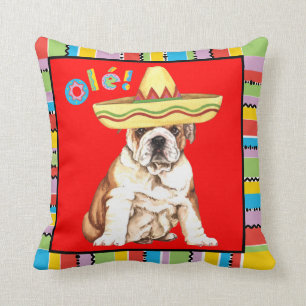 Cojín Decorativo Bulldog de la fiesta