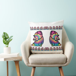 Cojín Decorativo Bulldog de Yoga Groovy: Colores divertidos de Tie 